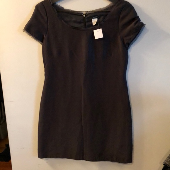 New J Crew gray silk shift dress sz 2 - Picture 2 of 7